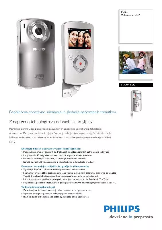 Mode d'emploi PHILIPS CAM110SL