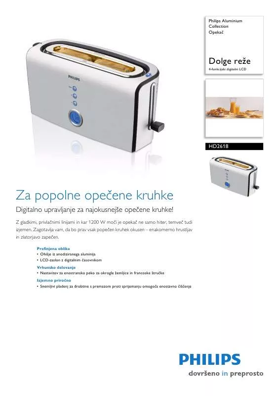 Mode d'emploi PHILIPS HD 2618