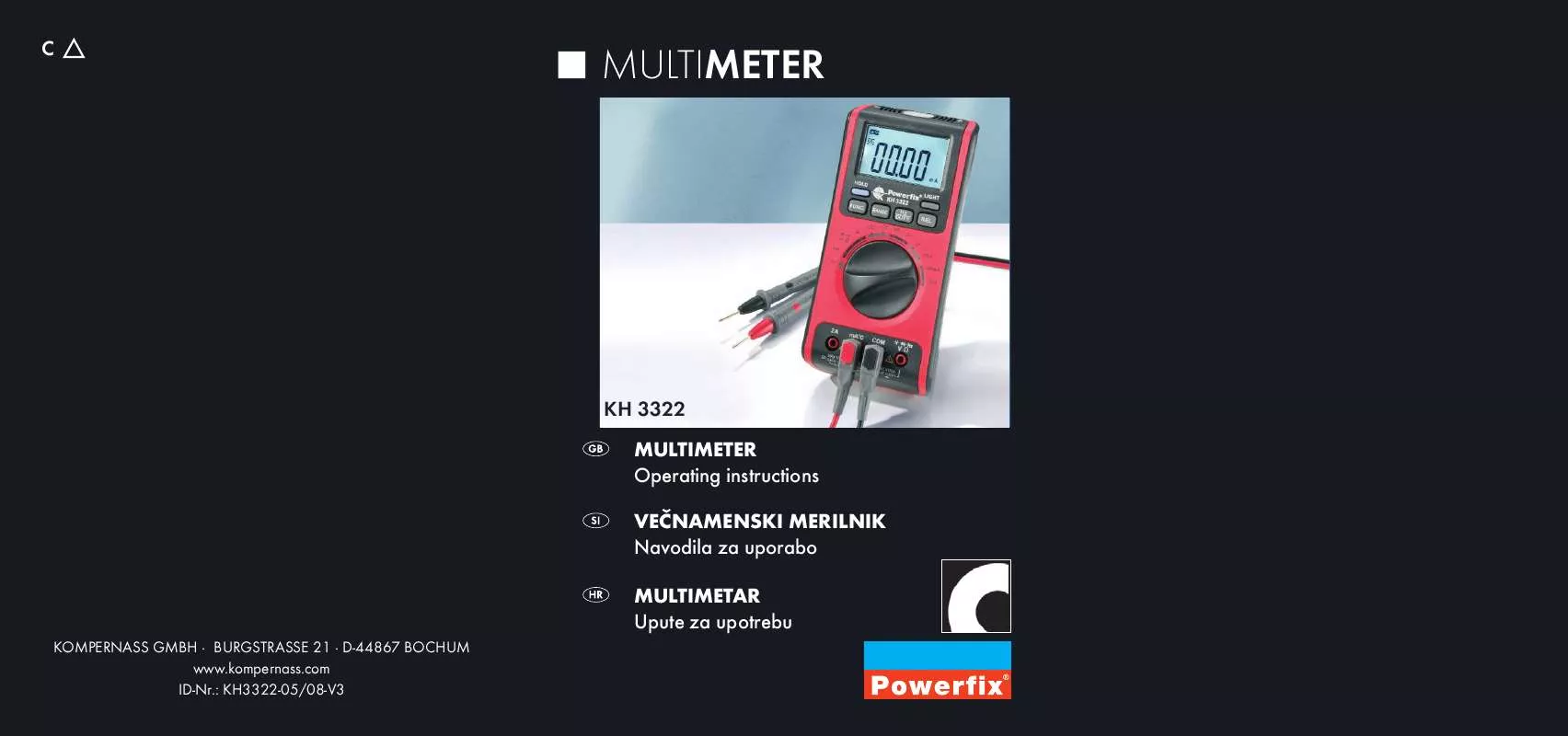 Mode d'emploi POWERFIX KH 3322