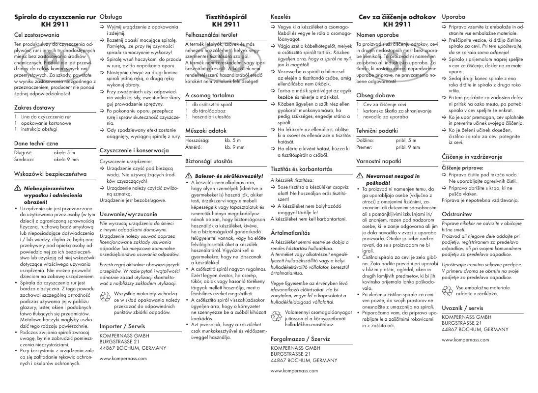 Mode d'emploi POWERFIX KH 2911