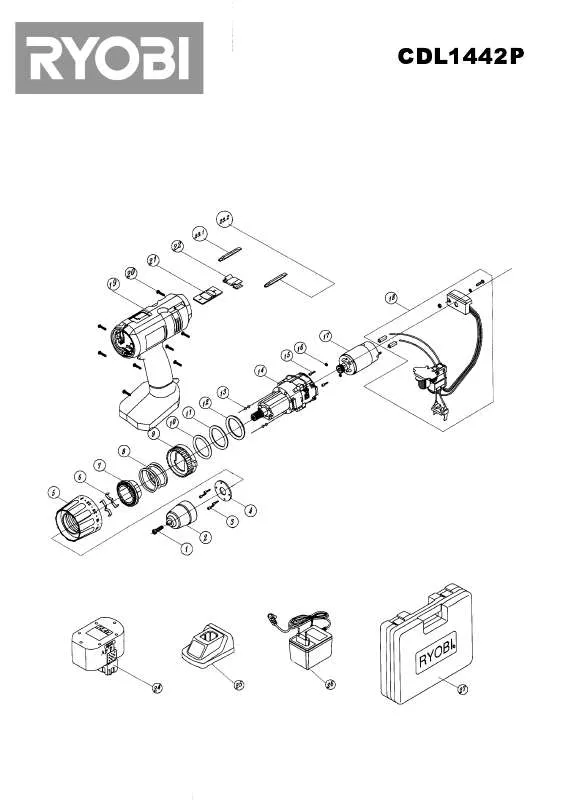 Mode d'emploi RYOBI CDL1442P