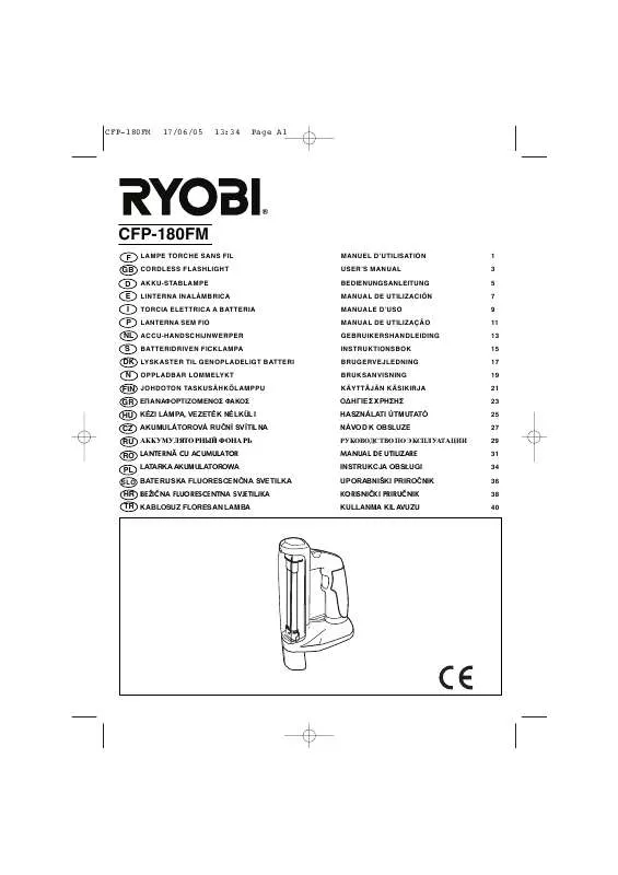 Mode d'emploi RYOBI CFP-180FM