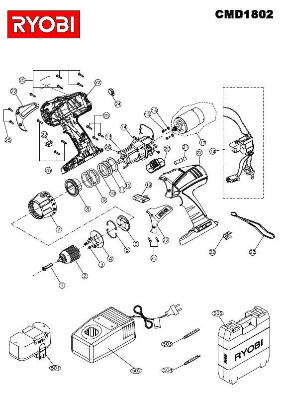 Mode d'emploi RYOBI CMD1802