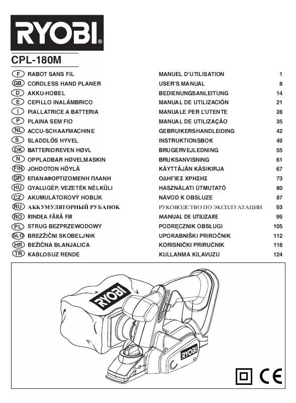 Mode d'emploi RYOBI CPL-180M