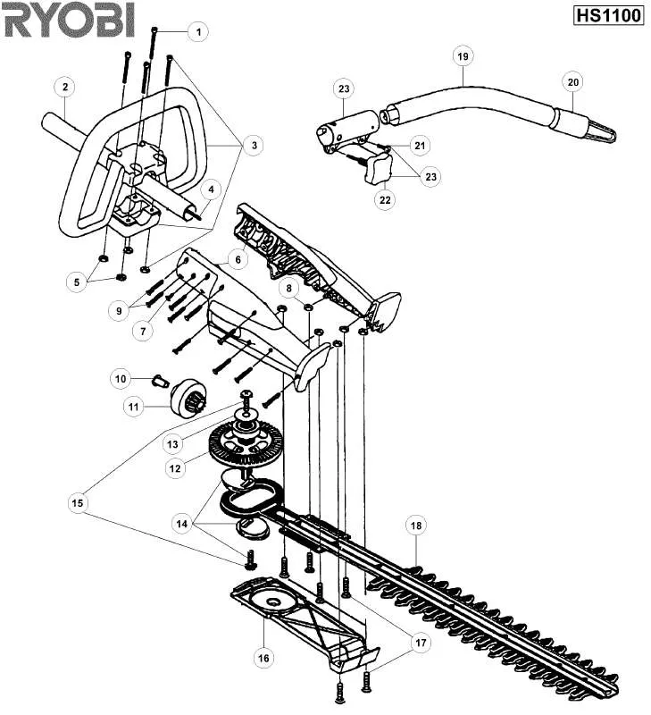 Mode d'emploi RYOBI HS1100