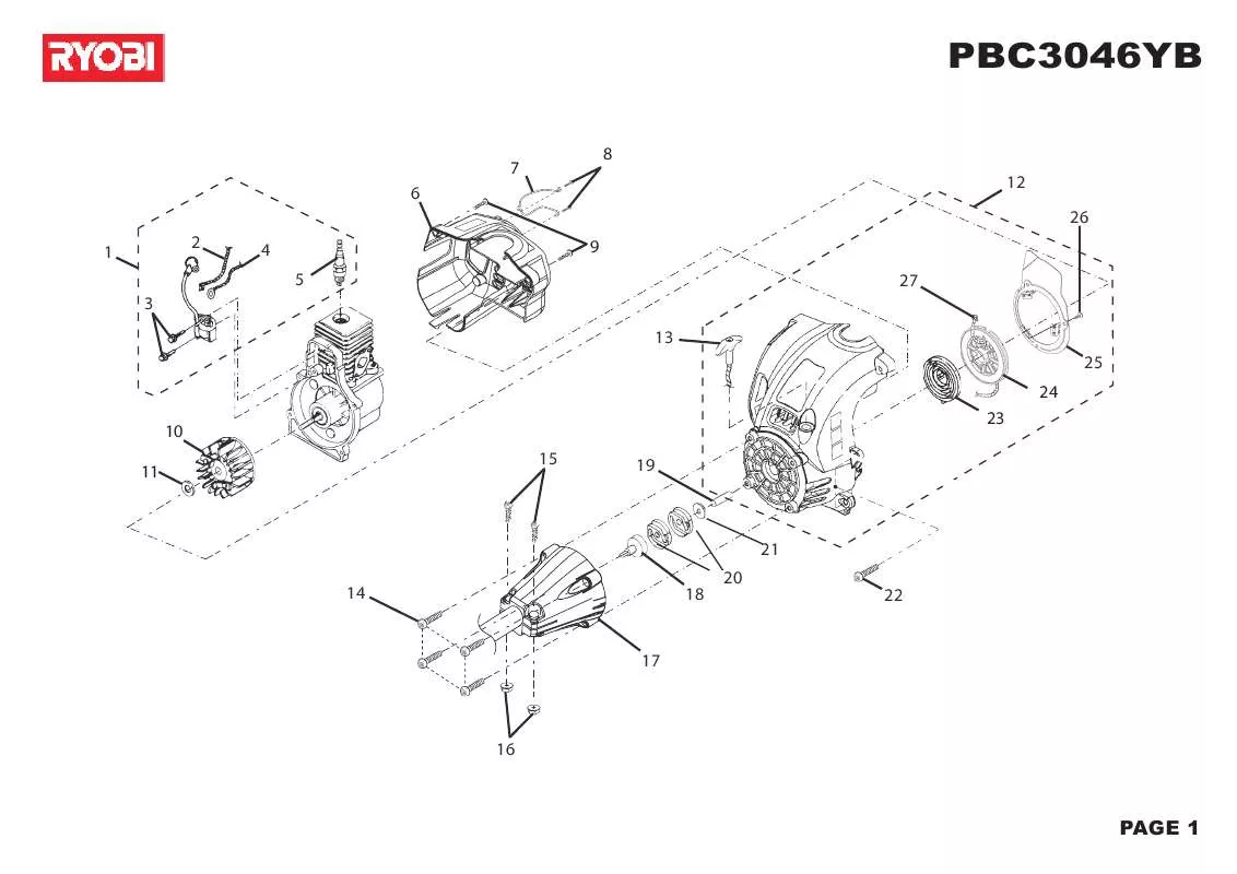 Mode d'emploi RYOBI PBC3046YB