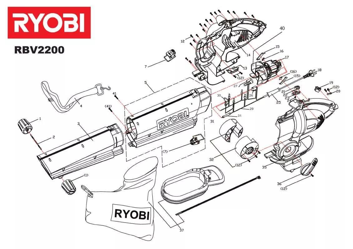 Mode d'emploi RYOBI RBV2200