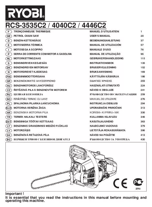 Mode d'emploi RYOBI RCS-3535C2