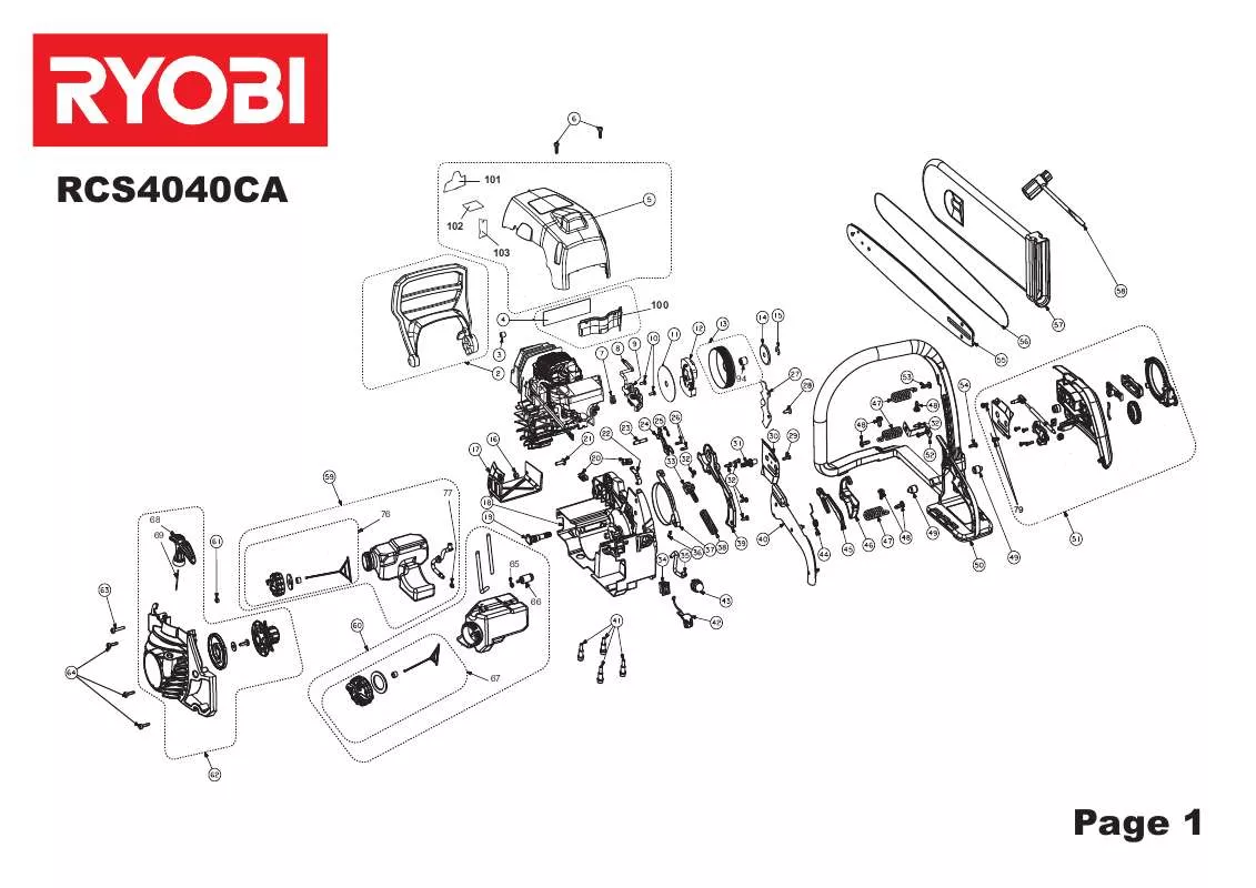 Mode d'emploi RYOBI RCS4040CA