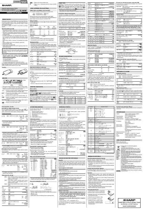 Mode d'emploi SHARP EL-503W