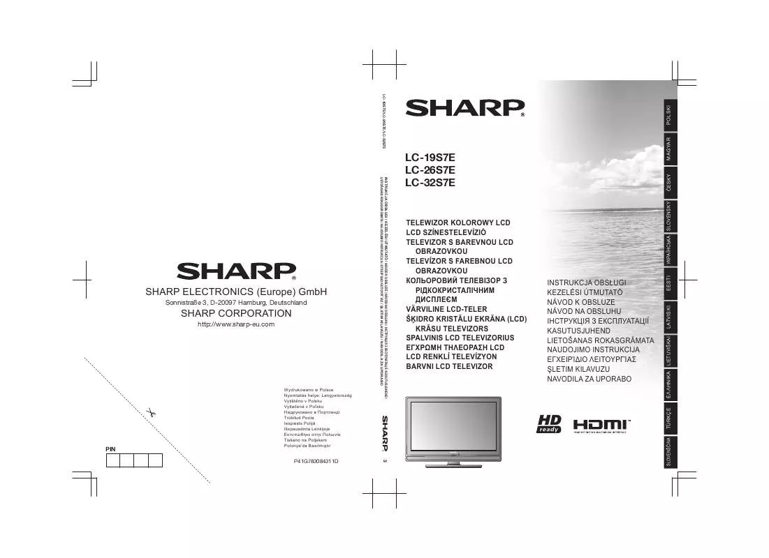 Mode d'emploi SHARP LC-32S7E