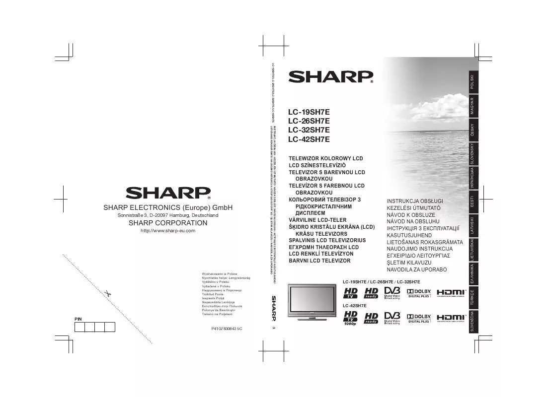 Mode d'emploi SHARP LC-42SH7E