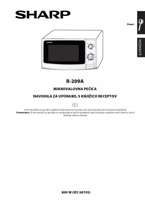 Mode d'emploi SHARP R-209A