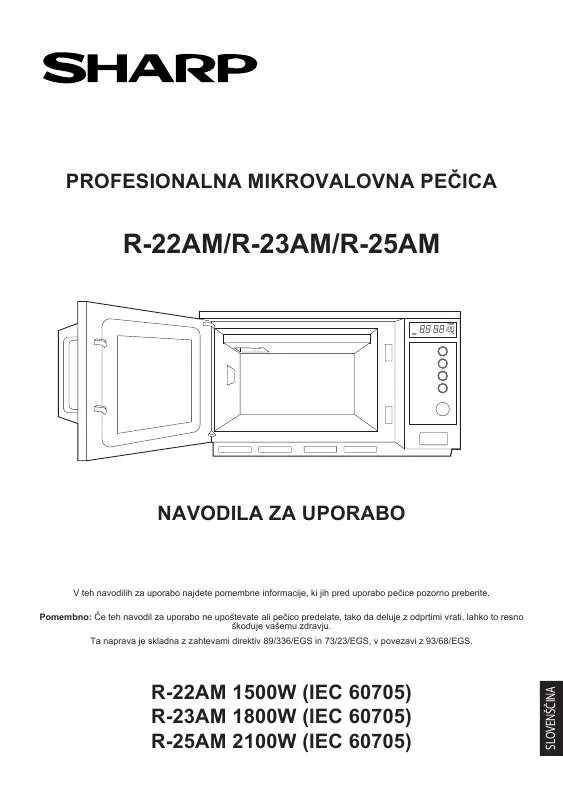 Mode d'emploi SHARP R-22