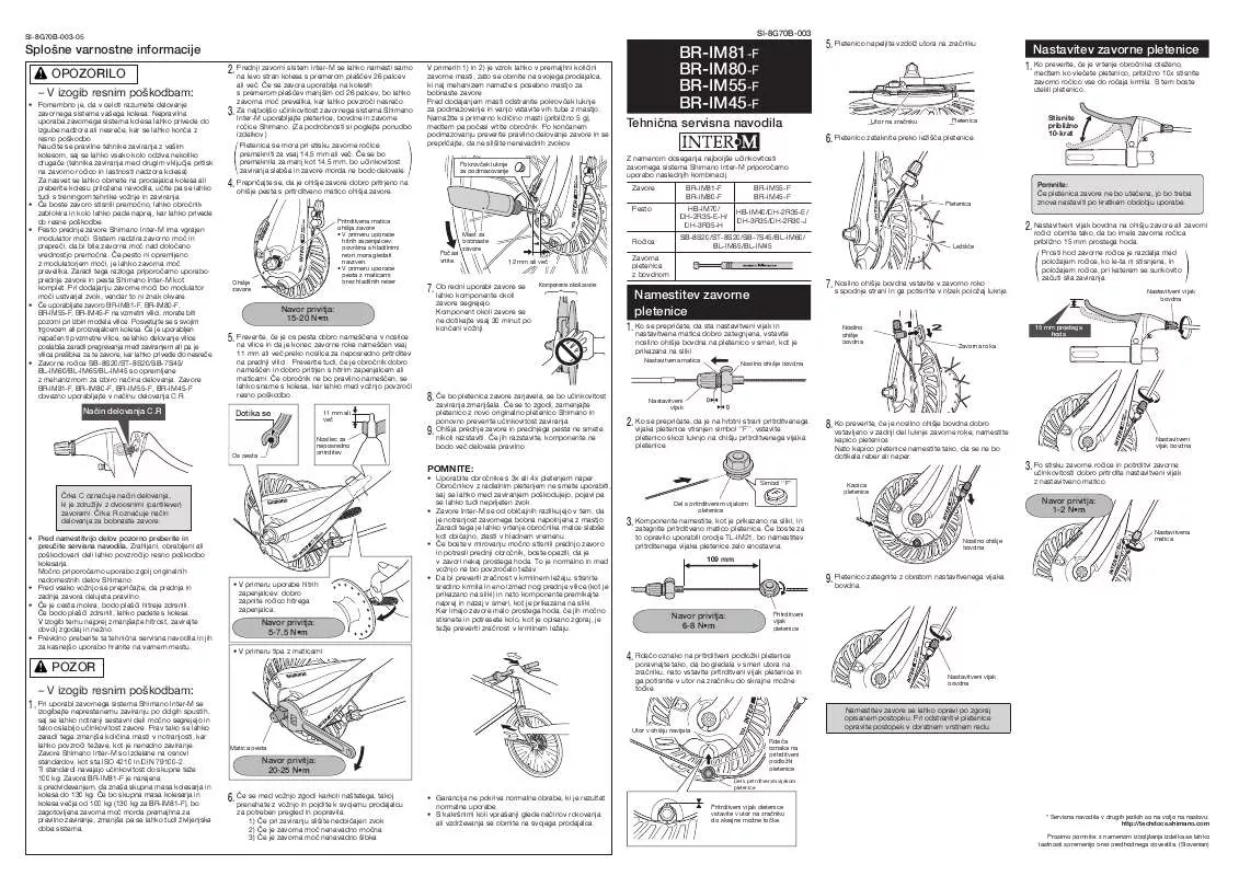 Mode d'emploi SHIMANO BR-IM55-F