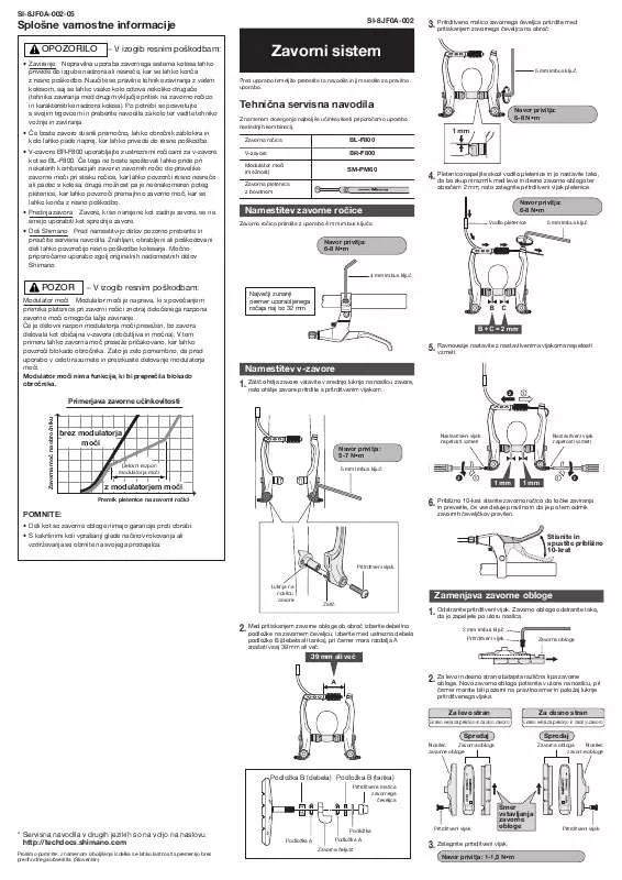 Mode d'emploi SHIMANO SI-8JF0A