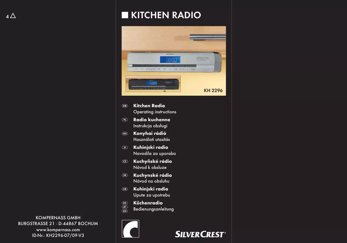 Mode d'emploi SILVERCREST KH 2296