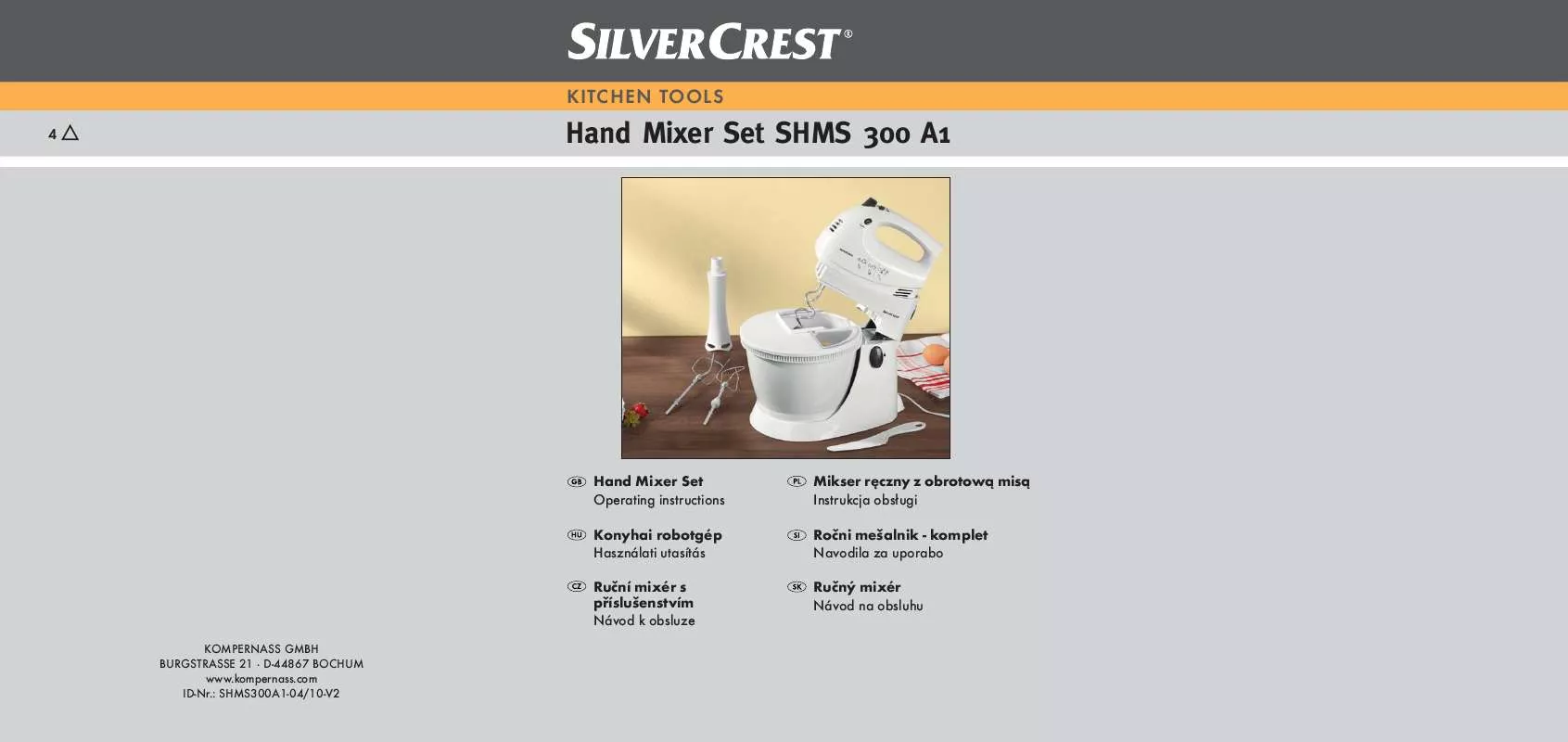 Mode d'emploi SILVERCREST SHMS 300 A1