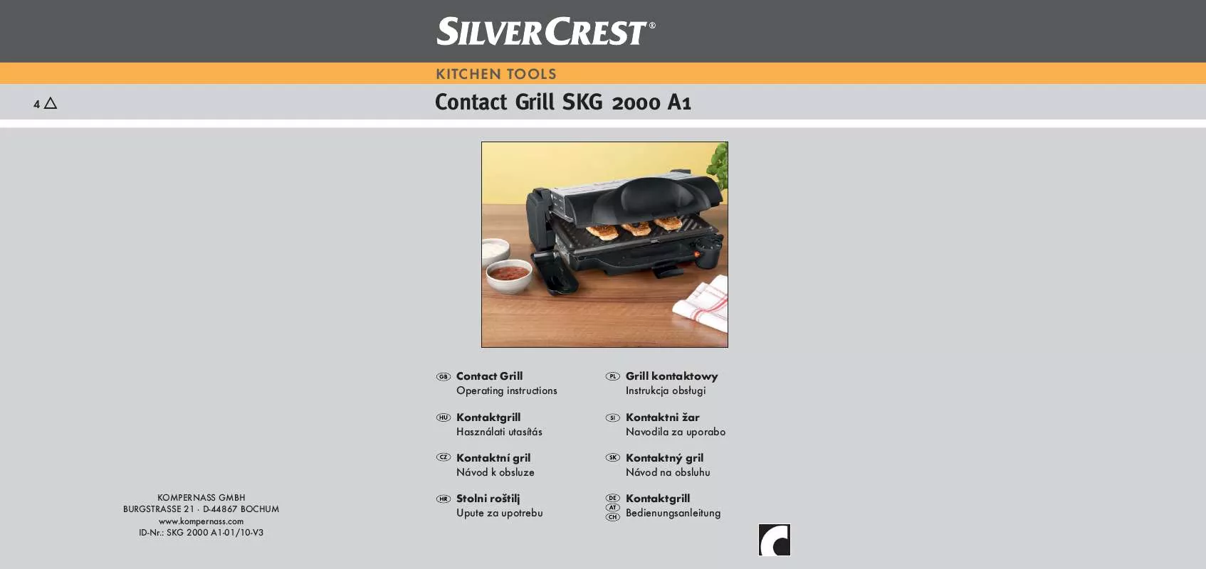 Mode d'emploi SILVERCREST SKG 2000 A1