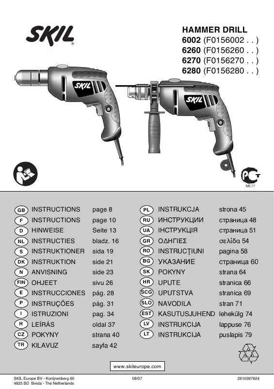 Mode d'emploi SKIL 6270