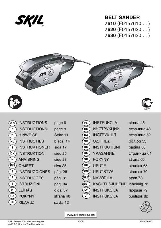 Mode d'emploi SKIL 7630