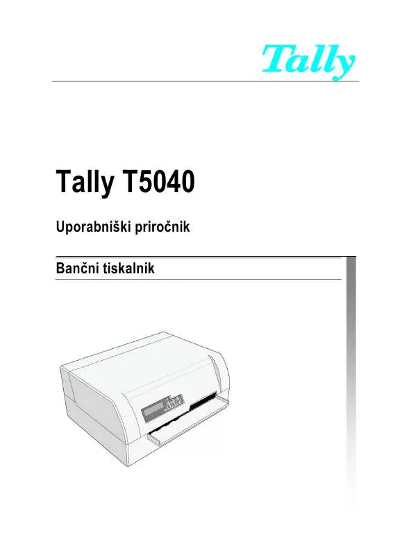 Mode d'emploi TALLY T5040