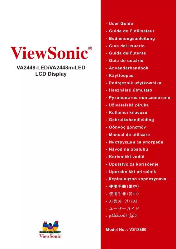 Mode d'emploi VIEWSONIC VA2448M-LED