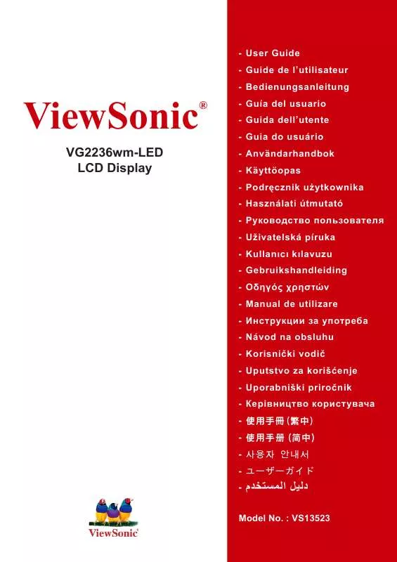 Mode d'emploi VIEWSONIC VG2236WM-LED