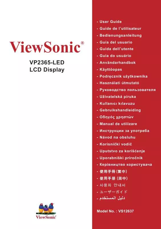Mode d'emploi VIEWSONIC VP2365-LED