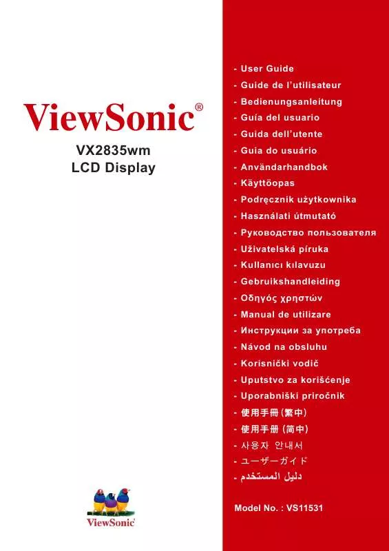 Mode d'emploi VIEWSONIC VX2835WM